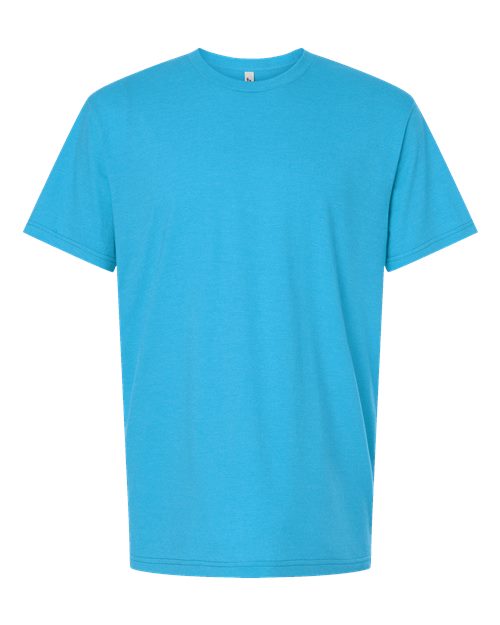 Unisex CVC Tee - Heather Teal Front
