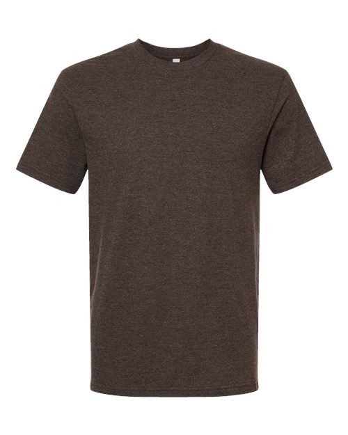 Unisex CVC Tee - Heather Brown Front