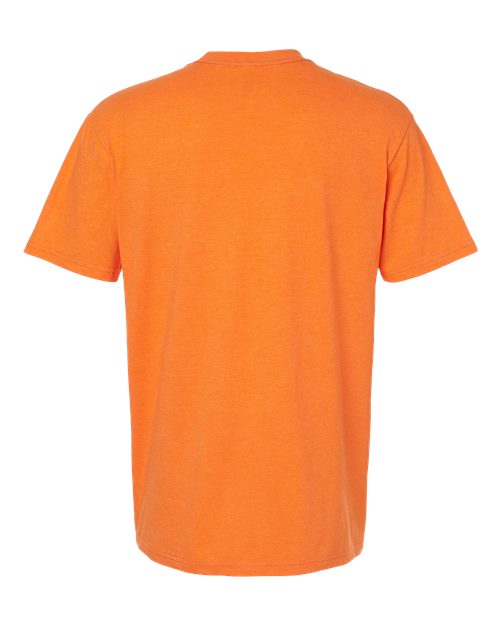 Unisex CVC Tee - Heather Orange Back