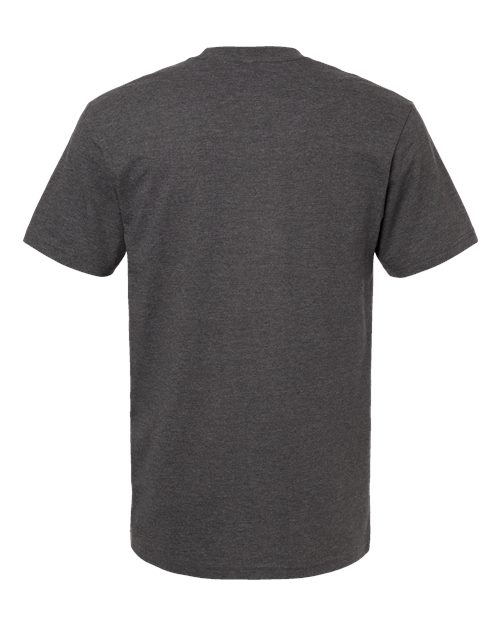 Unisex CVC Tee - Heather Asphalt Back