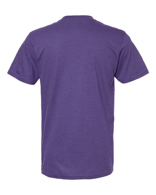 Unisex CVC Tee - Heather Purple Back