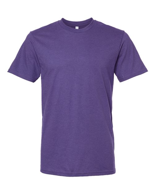 Unisex CVC Tee - Heather Purple Front