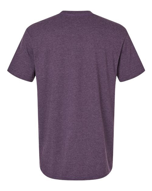 Unisex CVC Tee - Heather Grape Back