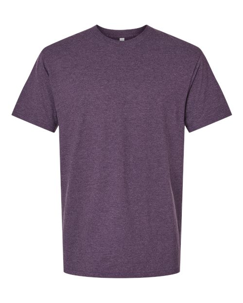 Unisex CVC Tee - Heather Grape Front