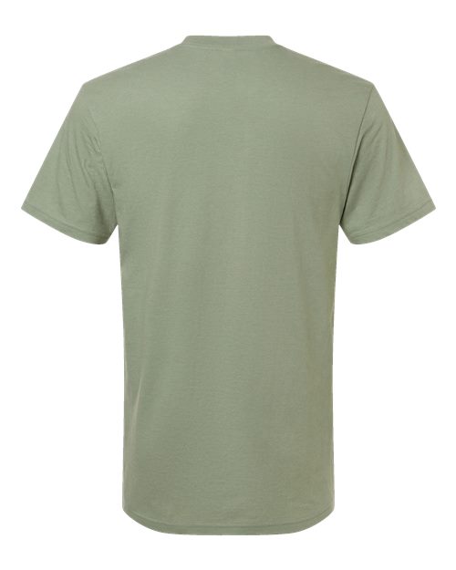 Unisex CVC Tee - Heather Sage Back