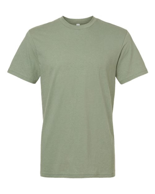 Unisex CVC Tee - Heather Sage Front