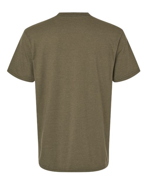 Unisex CVC Tee - Heather Olive Back