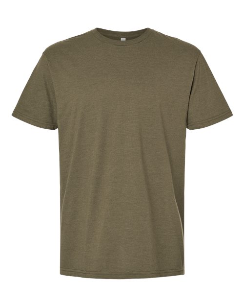 Unisex CVC Tee - Heather Olive Front