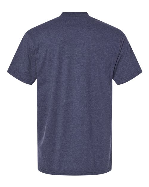 Unisex CVC Tee - Heather Navy Back