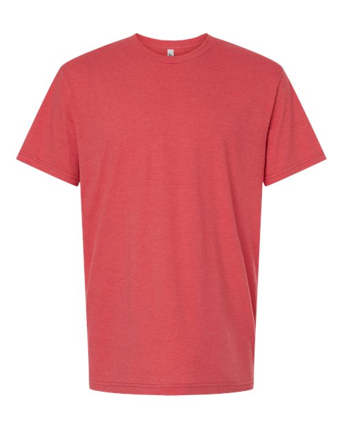 Unisex CVC Tee - Heather Coral Front