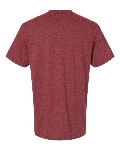 Unisex CVC Tee - Heather Burgundy Back