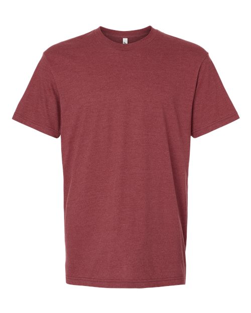 Unisex CVC Tee - Heather Burgundy Front