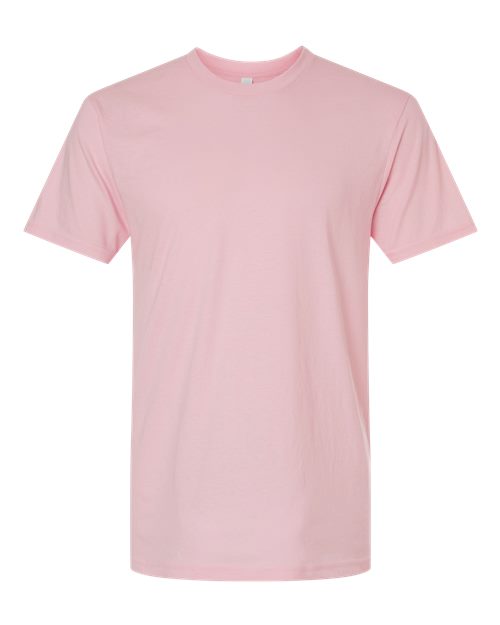Unisex CVC Tee - Heather Pink Front