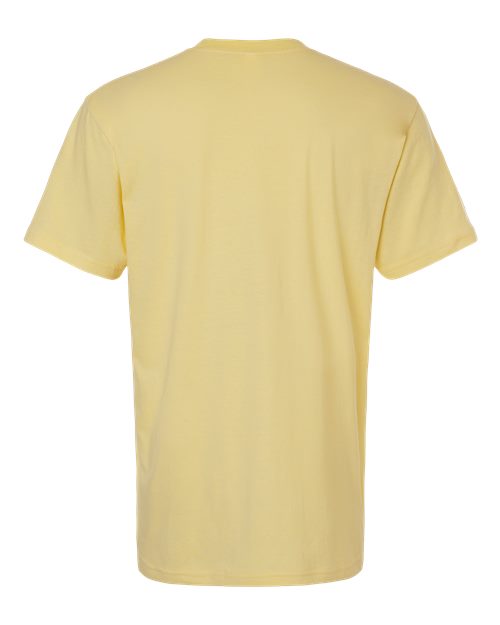 Unisex CVC Tee - Heather Yellow Back
