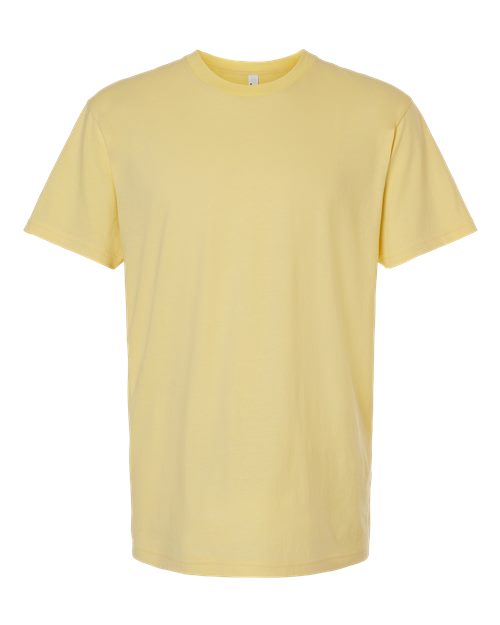 Unisex CVC Tee - Heather Yellow Front