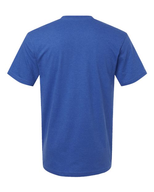 Unisex CVC Tee - Heather Royal Blue Back