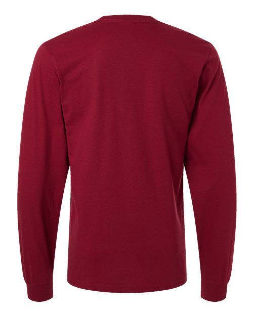 Unisex Fine Jersey Long Sleeve Tee - Cranberry Back