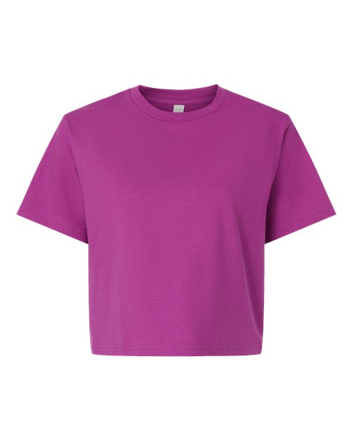 Women's Fine Jersey Boxy Tee - Super Pink Front