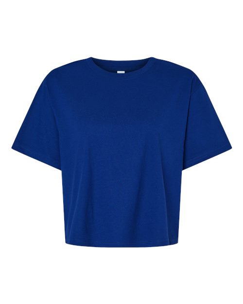 Women's Fine Jersey Boxy Tee - Lapis Front