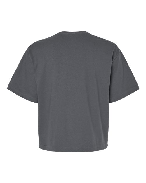 Women's Fine Jersey Boxy Tee - Asphalt Back