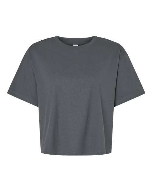 Women's Fine Jersey Boxy Tee - Asphalt Front