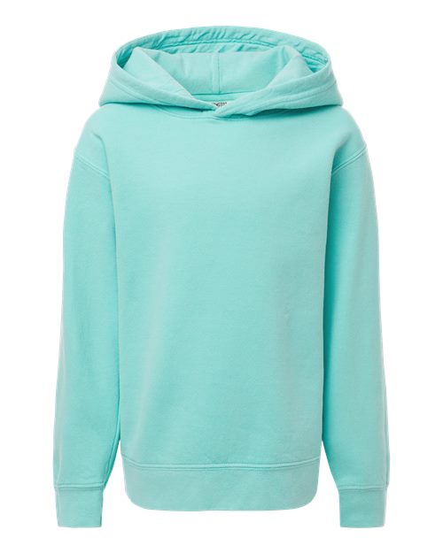 Youth Garment-Dyed Lightweight Fleece Hooded Sweatshirt - Chalky Mint Front