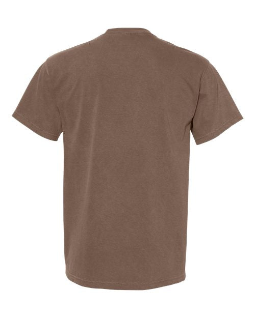 Unisex Garment-Dyed Heavyweight Pocket T-Shirt - Espresso Back