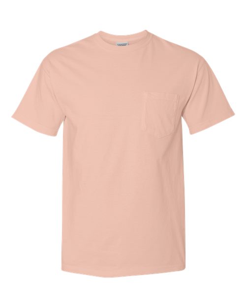 Unisex Garment-Dyed Heavyweight Pocket T-Shirt - Peachy Front