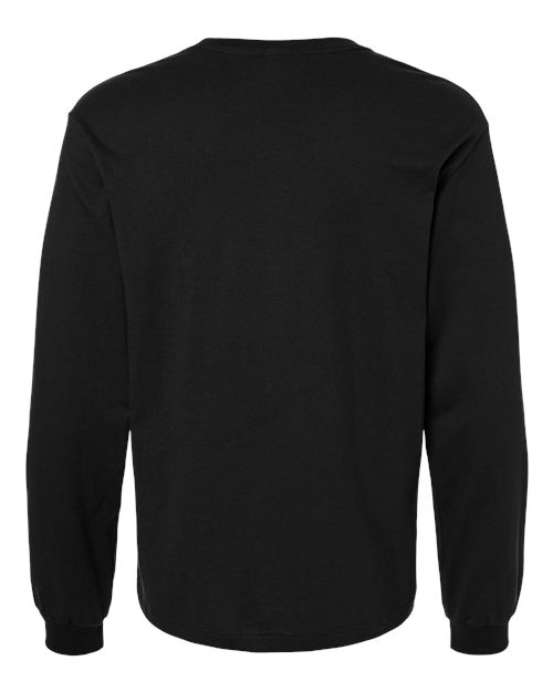 6 oz. Heavyweight Long Sleeve Tee - Black Back