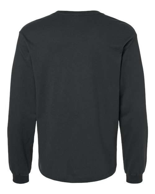 6 oz. Heavyweight Long Sleeve Tee - Dark Grey Back