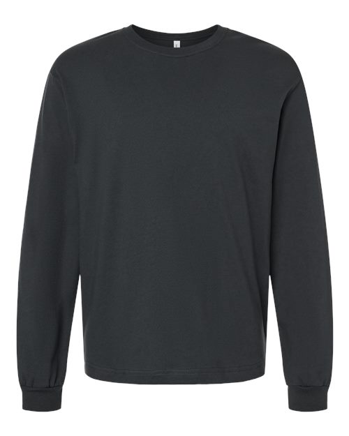 6 oz. Heavyweight Long Sleeve Tee - Dark Grey Front