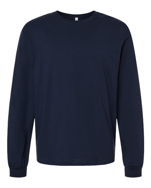 6 oz. Heavyweight Long Sleeve Tee - Navy Front