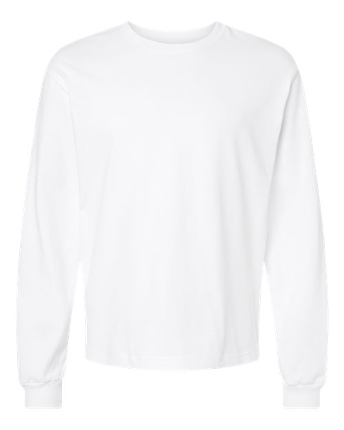 6 oz. Heavyweight Long Sleeve Tee - White Front