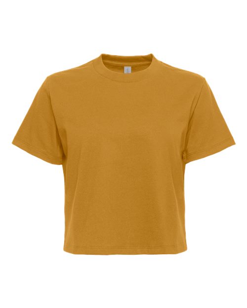 Women's Heavyweight Boxy T-Shirt - Antique Gold Front