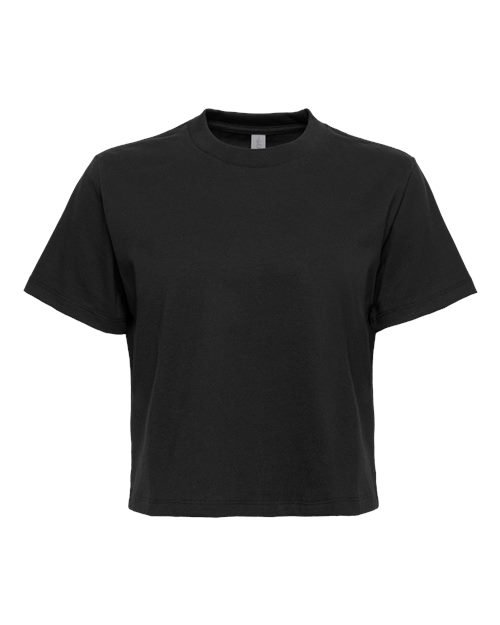 Women's Heavyweight Boxy T-Shirt - Black Front