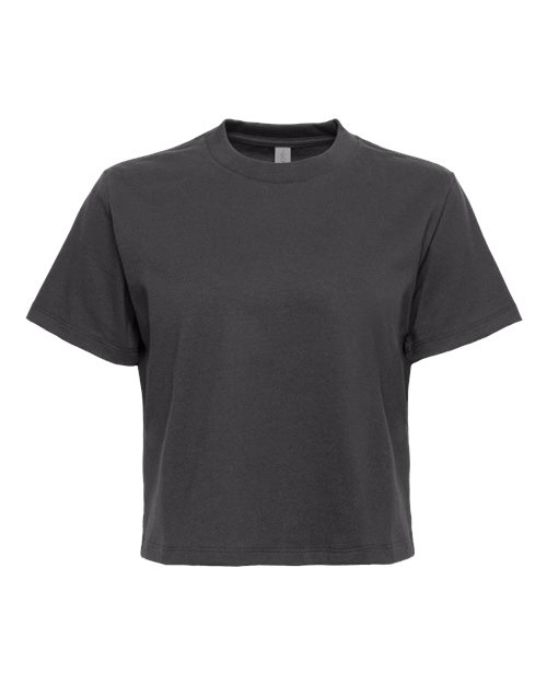 Women's Heavyweight Boxy T-Shirt - Graphite Black Front