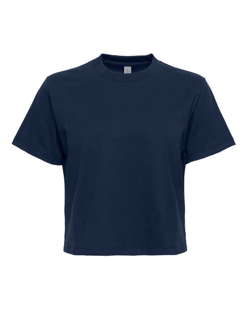Women's Heavyweight Boxy T-Shirt - Midnight Navy Front