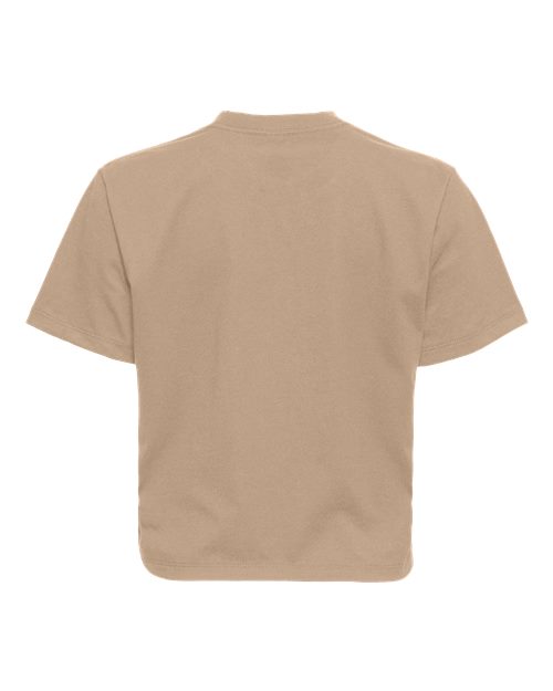 Women's Heavyweight Boxy T-Shirt - Tan Back