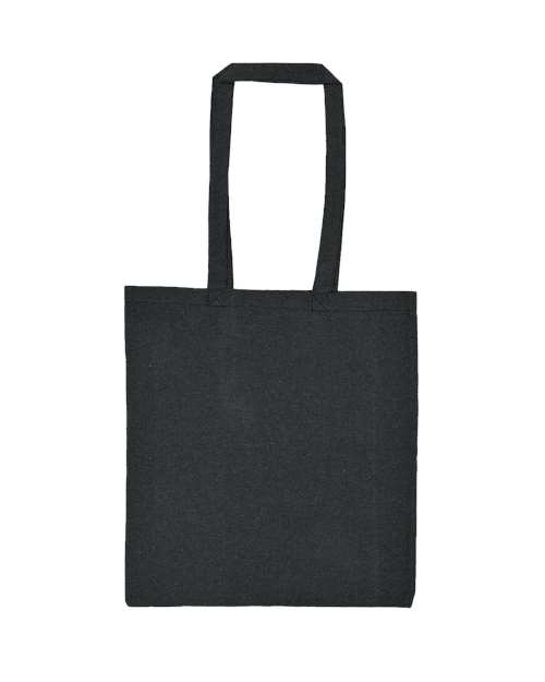 Lightweight Recycled Canvas Tote Bag with Extended Handle - Charcoal Front
