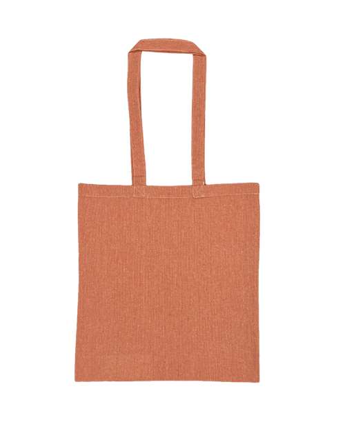 Lightweight Recycled Canvas Tote Bag with Extended Handle - Heather Peach Front