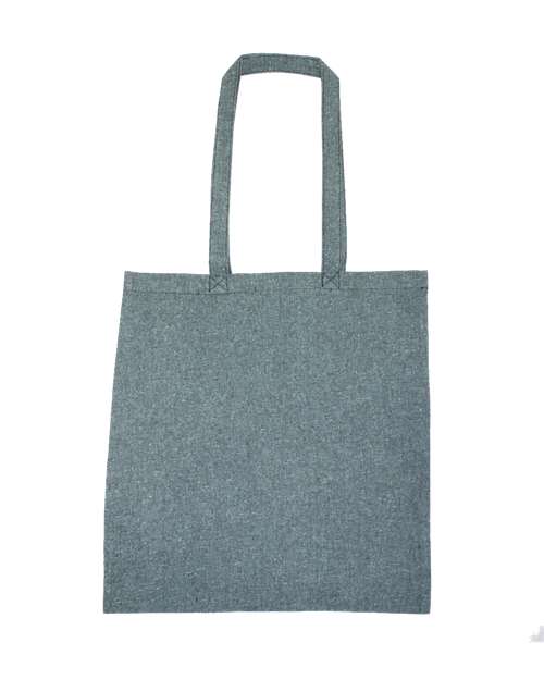 Lightweight Recycled Canvas Tote Bag with Extended Handle - Heather Sage Front