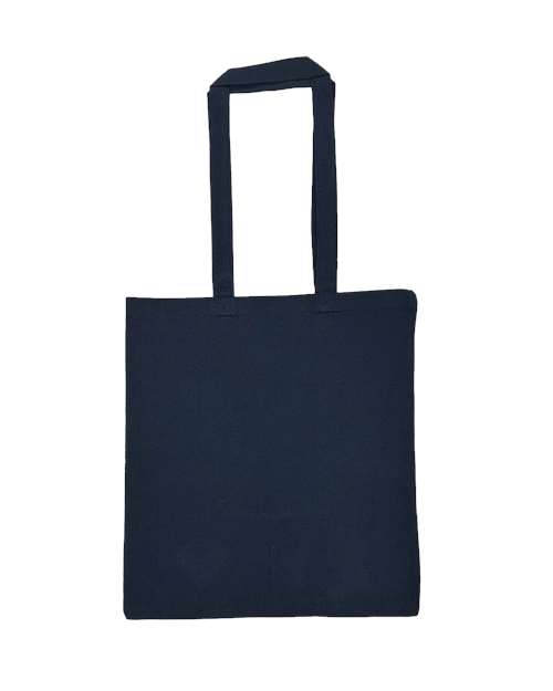 Lightweight Recycled Canvas Tote Bag with Extended Handle - Midnight Blue Front