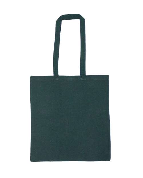 Lightweight Recycled Canvas Tote Bag with Extended Handle - Midnight Forest Green Front