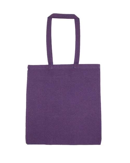Lightweight Recycled Canvas Tote Bag with Extended Handle - Plum Front