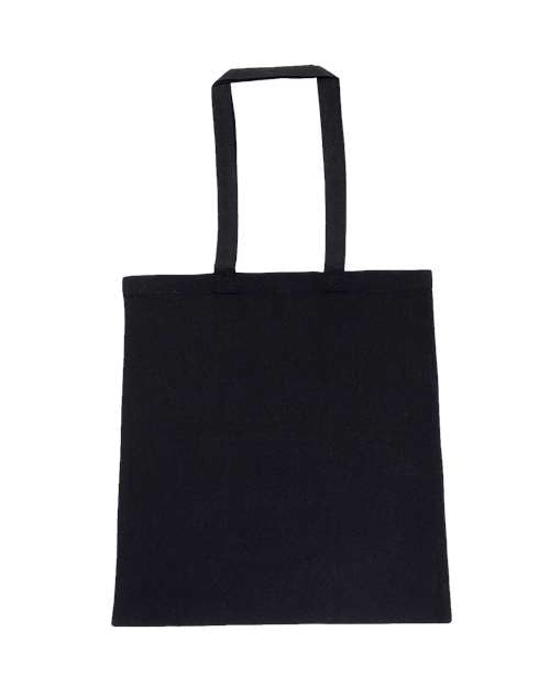 Liberty Bags Lightweight Recycled Canvas Tote Bag with Extended Handle - Recycled Black Front