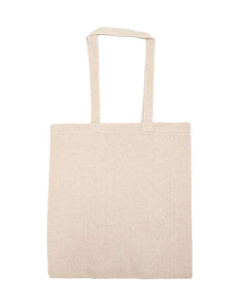 Lightweight Recycled Canvas Tote Bag with Extended Handle - Sand Front