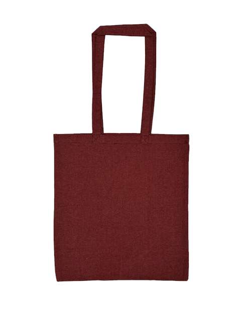 Lightweight Recycled Canvas Tote Bag with Extended Handle - Heather Red Front