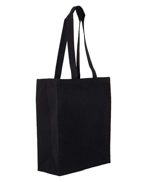 Susan Midweight Recycled Canvas Tote - Recycled Black Front