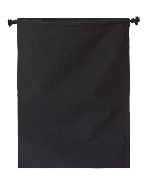 Double Cinch Recycled Canvas Shoe and Accessory Bag - Recycled Black Back