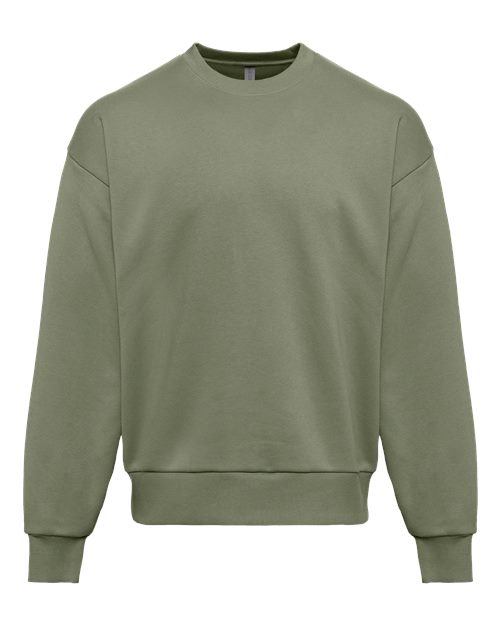 Unisex Heavyweight Crewneck Sweatshirt - Light Olive Front